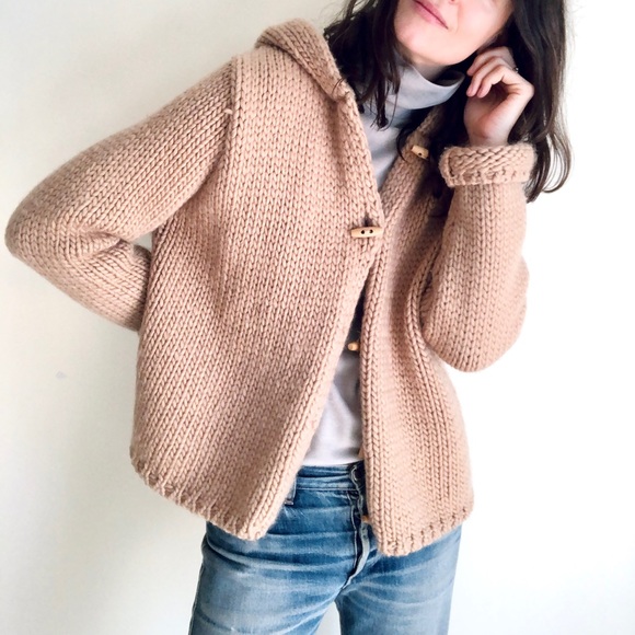 Chunky knit 100% wool cardigan - Picture 4 of 16